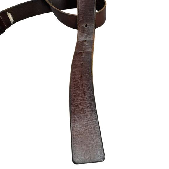 Banana Republic Patina Brown Genuine Italian Leather 1" Wide Belt Men 38" - Picture 3 of 9